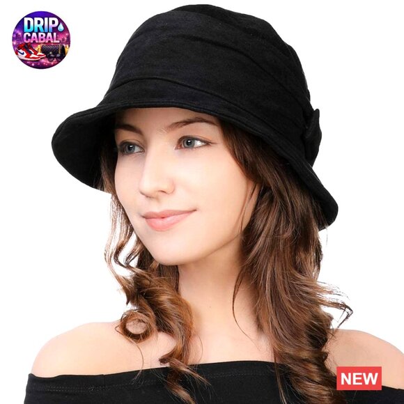 Packable Floppy Bucket Hat Polyester Blend Adjustable Drawstring main image 6
